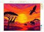 CALVENDO Puzzle Wenn die Savanne schweigt, erzählt das Licht vom Leben   2000 Teile Lege-Größe 90x67cm Foto-Puzzle für g