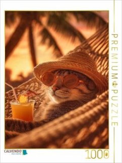 Cover CALVENDO Puzzle Pfoten hoch Urlaubsmodus aktiviert   1000 Teile Lege-Größe 64x48cm Foto-Puzzle für glückliche Stunden