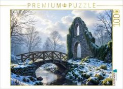Cover CALVENDO Puzzle Brücke ins Vergessene - Nebel über der alten Ruine   1000 Teile Lege-Größe 64x48cm Foto-Puzzle für glück