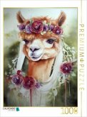 CALVENDO Puzzle Alpaka-Braut   1000 Teile Lege-Größe 64x48cm Foto-Puzzle für glückliche Stunden