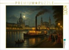 Cover CALVENDO Puzzle Dampfschiff auf der Elbe   1000 Teile Lege-Größe 64x48cm Foto-Puzzle für glückliche Stunden