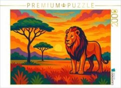 Cover CALVENDO Puzzle Mut im Herzen, Feuer im Blick - der Hüter der Steppe   2000 Teile Lege-Größe 90x67cm Foto-Puzzle für glü