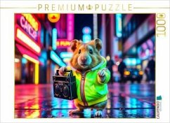 Cover CALVENDO Puzzle Hamster on the Beat   1000 Teile Lege-Größe 64x48cm Foto-Puzzle für glückliche Stunden