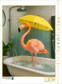 CALVENDO Puzzle Flamingo Pink Shower Party   1000 Teile Lege-Größe 64x48cm Foto-Puzzle für glückliche Stunden