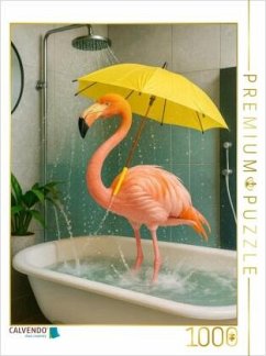 Cover CALVENDO Puzzle Flamingo Pink Shower Party   1000 Teile Lege-Größe 64x48cm Foto-Puzzle für glückliche Stunden