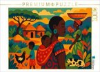 CALVENDO Puzzle Ein Morgen in Mama Afrikas Armen   1000 Teile Lege-Größe 64x48cm Foto-Puzzle für glückliche Stunden
