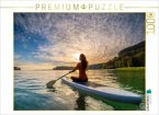 CALVENDO Puzzle Eine Frau sitzt auf ihrem Board und schaut in den Sonnenuntergang 1000 Teile Lege-Größe 64x48cm Foto-P CALVENDO Puzzle Eine Frau sitzt auf ihrem Board und schaut in den Sonnenuntergang 1000 Teile Lege-Größe 64x48cm Foto-P