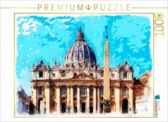 CALVENDO Puzzle St. Peter Rom, Vatikan 1506 bis 1626 (Weihe)   1000 Teile Lege-Größe 64x48cm Foto-Puzzle für glückliche