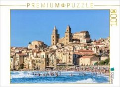 Cover CALVENDO Puzzle Cefalù mit der normannischen Kathedrale in Sizilien   1000 Teile Lege-Größe 64x48cm Foto-Puzzle für glüc