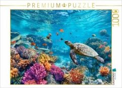 Cover CALVENDO Puzzle Korallenriff, ein Tanz aus Licht und Leben   1000 Teile Lege-Größe 64x48cm Foto-Puzzle für glückliche St