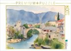 CALVENDO Puzzle Brücke und Altstadt Mostar in Bosnien-Herzogowina 1000 Teile Lege-Größe 64x48cm Foto-Puzzle für glückl CALVENDO Puzzle Brücke und Altstadt Mostar in Bosnien-Herzogowina 1000 Teile Lege-Größe 64x48cm Foto-Puzzle für glückl