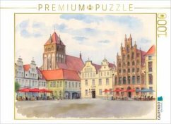 Cover CALVENDO Puzzle Marktplatz Greifswald   1000 Teile Lege-Größe 64x48cm Foto-Puzzle für glückliche Stunden