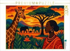 Cover CALVENDO Puzzle Wo Giraffen wandern und Träume blühen   2000 Teile Lege-Größe 90x67cm Foto-Puzzle für glückliche Stunden