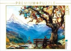 Cover CALVENDO Puzzle Rast unterm alten Baum   1000 Teile Lege-Größe 64x48cm Foto-Puzzle für glückliche Stunden