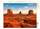 CALVENDO Puzzle Monument Valley - Im Land der roten Riesen. Ein Cowboyblick über die Weiten des Wilden Westens   2000 Te