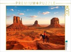 Cover CALVENDO Puzzle Monument Valley - Im Land der roten Riesen. Ein Cowboyblick über die Weiten des Wilden Westens   2000 Te