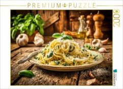 CALVENDO Puzzle Italienische Pasta, Genuss auf rustikalem Teller   2000 Teile Lege-Größe 90x67cm Foto-Puzzle für glückli