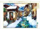 CALVENDO Puzzle Bergdorf im Winter   1000 Teile Lege-Größe 64x48cm Foto-Puzzle für glückliche Stunden