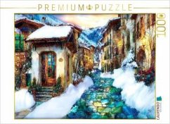 CALVENDO Puzzle Bergdorf im Winter   1000 Teile Lege-Größe 64x48cm Foto-Puzzle für glückliche Stunden