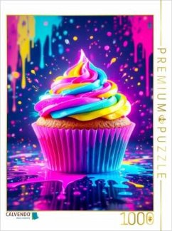 Cover CALVENDO Puzzle Cupcake im Neonrausch   1000 Teile Lege-Größe 64x48cm Foto-Puzzle für glückliche Stunden