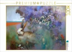 CALVENDO Puzzle Hase vor der Hecke   1000 Teile Lege-Größe 64x48cm Foto-Puzzle für glückliche Stunden