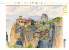 Cover CALVENDO Puzzle Meteora Klöster in Griechenland   1000 Teile Lege-Größe 64x48cm Foto-Puzzle für glückliche Stunden