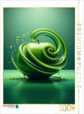 CALVENDO Puzzle Ein saftiger knackiger grüner Apfel   1000 Teile Lege-Größe 64x48cm Foto-Puzzle für glückliche Stunden