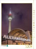 CALVENDO Puzzle Alexanderplatz bei Nacht - Turm & Schriftzug   1000 Teile Lege-Größe 64x48cm Foto-Puzzle für glückliche