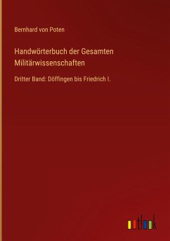 Cover Handwörterbuch der Gesamten Militärwissenschaften