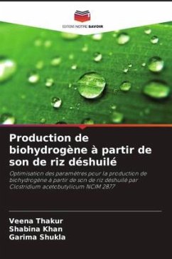 Production de biohydrogène à partir de son de riz déshuilé - Thakur, Veena;Khan, Shabina;Shukla, Garima