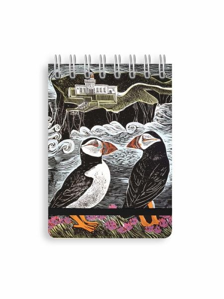 Angela Harding: Fair Isle Puffins (Spiral Bound Pocket Notebook)