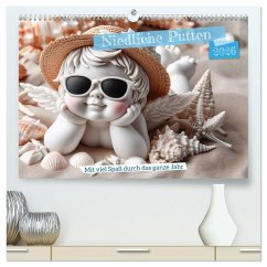 Niedliche Putten (hochwertiger Premium Wandkalender 2026 DIN A2 quer), Kunstdruck in Hochglanz