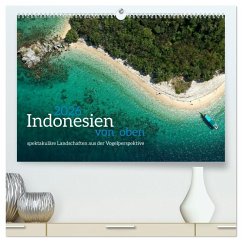 Indonesien von oben - spektakuläre Landschaften aus der Vogelperspektive (hochwertiger Premium Wandkalender 2026 DIN A2 quer), Kunstdruck in Hochglanz