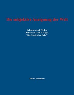 Cover Die subjektive Aneignung der Welt