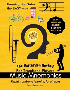 Cover Music Mnemonics for Trombone Players - Rapid trombone learning for all ages with easy recall slide & staff positions