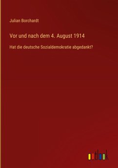 Cover Vor und nach dem 4. August 1914