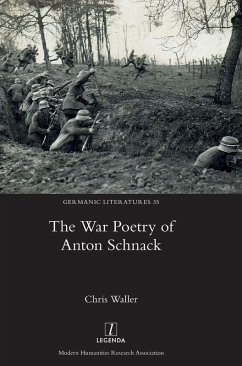 Cover The War Poetry of Anton Schnack