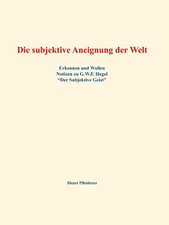 Cover Die subjektive Aneignung der Welt