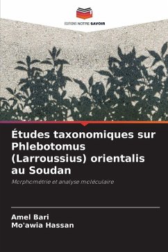 Cover Études taxonomiques sur Phlebotomus (Larroussius) orientalis au Soudan