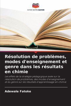 Cover Résolution de problèmes, modes d'enseignement et genre dans les résultats en chimie