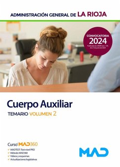 Cover Cuerpo Auxiliar de Administración General. Temario volumen 2. Comunidad Autónoma La Rioja