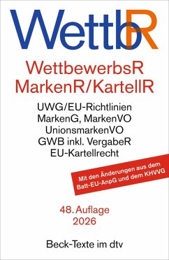 Cover Wettbewerbsrecht, Markenrecht und Kartellrecht. WettbR