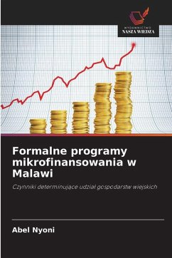 Cover Formalne programy mikrofinansowania w Malawi