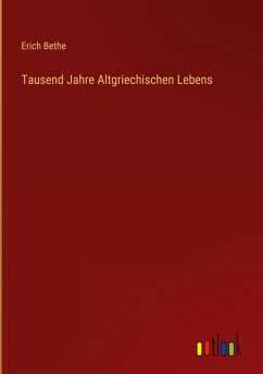 Cover Tausend Jahre Altgriechischen Lebens