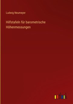 Cover Hilfstafeln für barometrische Höhenmessungen