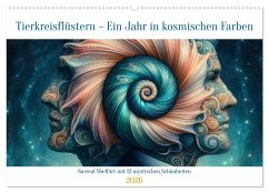 Cover Tierkreisflüstern - Ein Jahr in kosmischen Farben (Wandkalender 2026 DIN A2 quer), CALVENDO Monatskalender