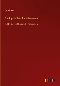 Cover Die Lippischen Familiennamen