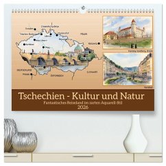 Cover Tschechien - Kultur und Natur (hochwertiger Premium Wandkalender 2026 DIN A2 quer), Kunstdruck in Hochglanz