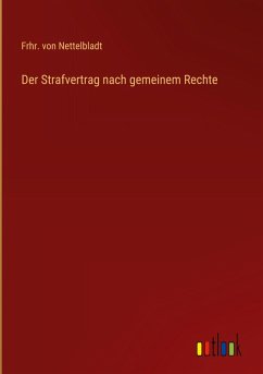 Cover Der Strafvertrag nach gemeinem Rechte