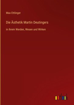 Cover Die Ästhetik Martin Deutingers